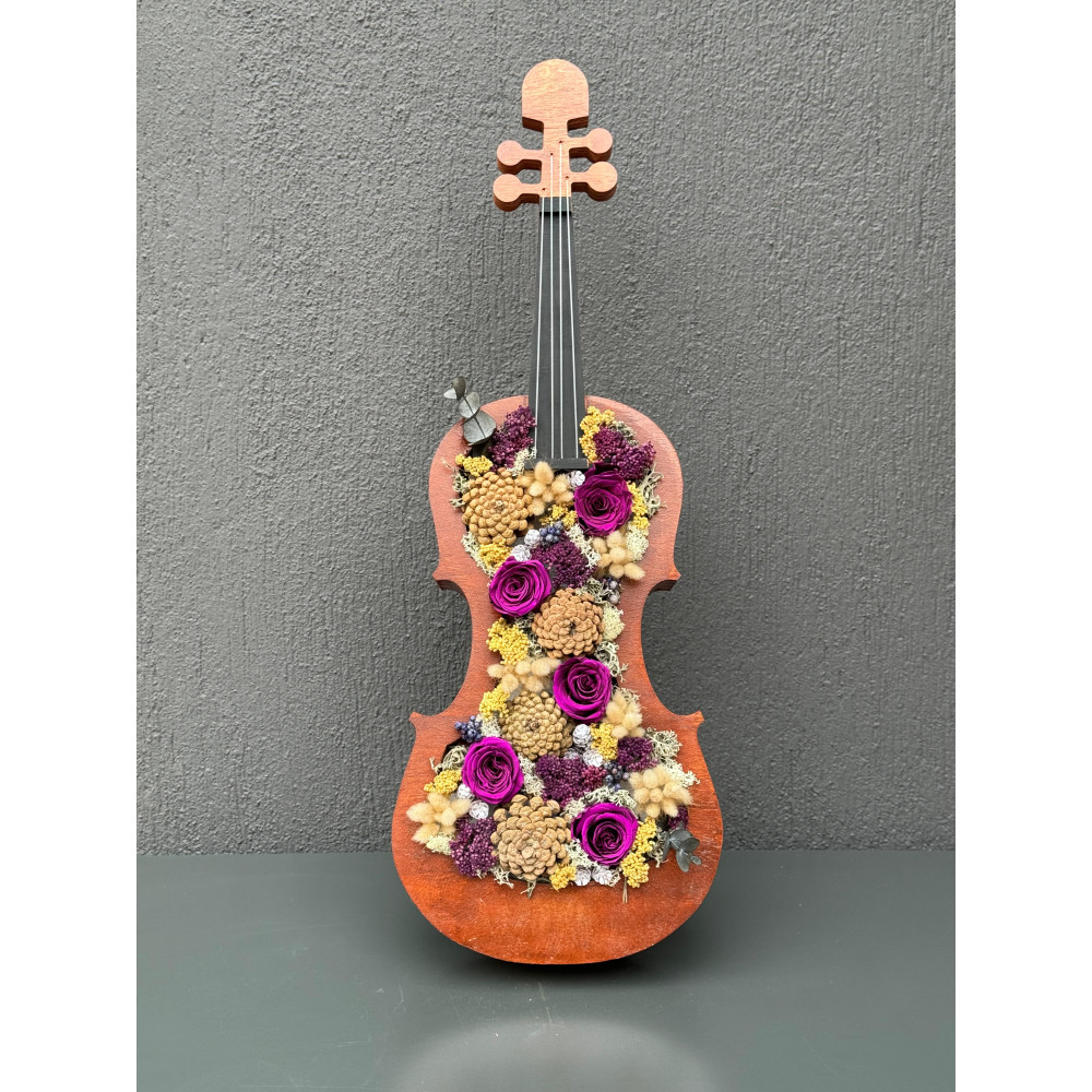 DEKORATİF KEMANDA MOR SOLMAYAN GÜL